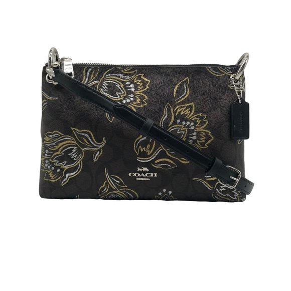 Coach Handbags - Coach F77982 Chestnut Metallic Signature Tulip Mia Crossbody Bag